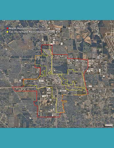 North Houston District Aerial Map