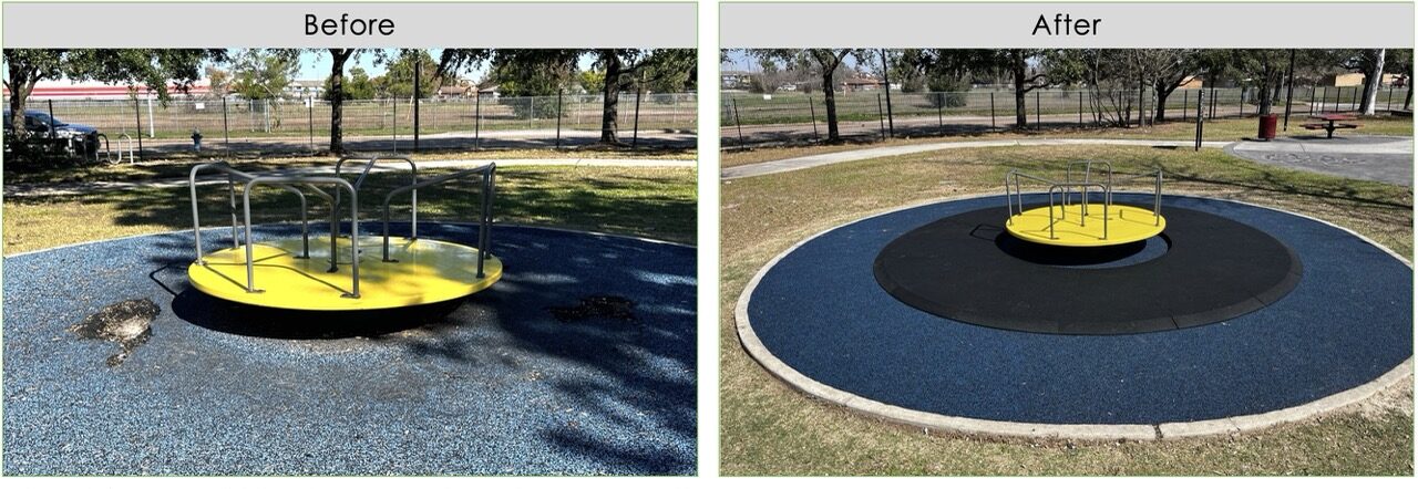 Buckboard Park pour in place surface Buckboard Park pour in place surface
