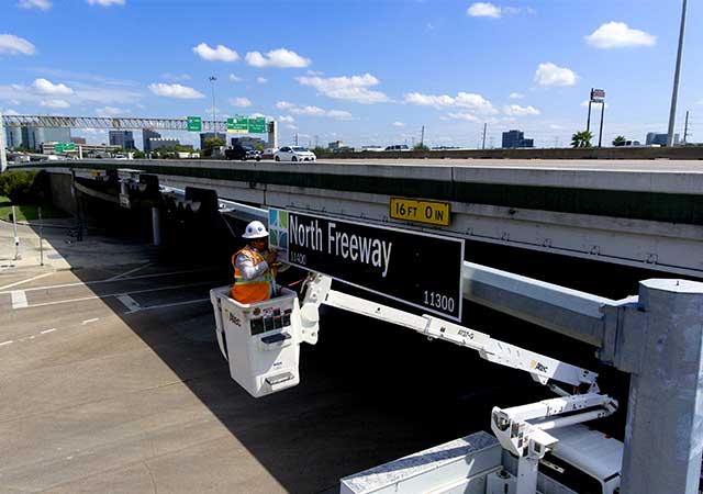 Overhead Street Sign Install