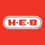 HEB logo on red background