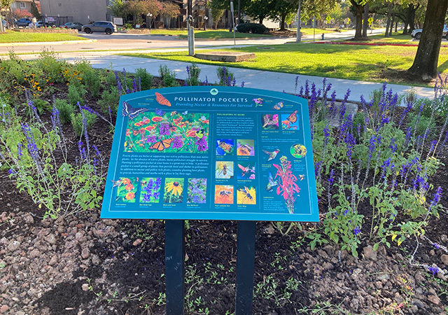Wussow Park plantings and signage